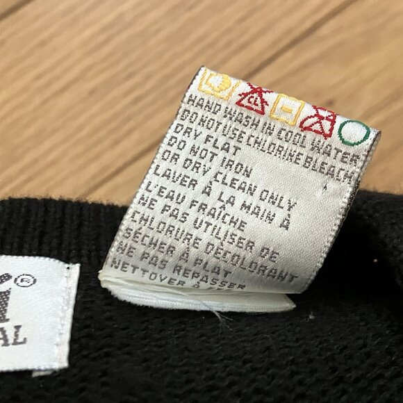 Vintage Tabi Sweater Vest Womens L Black Floral Beaded Christmas Holiday Granny - Picture 8 of 8